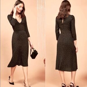 Reformation Mabel plunge dress size 2